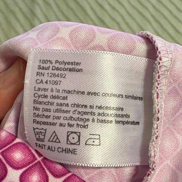 Greg Norman Collection Pink Patterned Women's Top. Size SP - Picture 6 of 6
